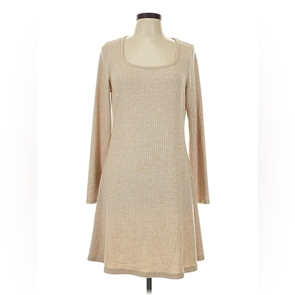 Old Navy Dresses & Skirts - 47. Old Navy Beige Women’s Long Sleeve Dress Size XL
